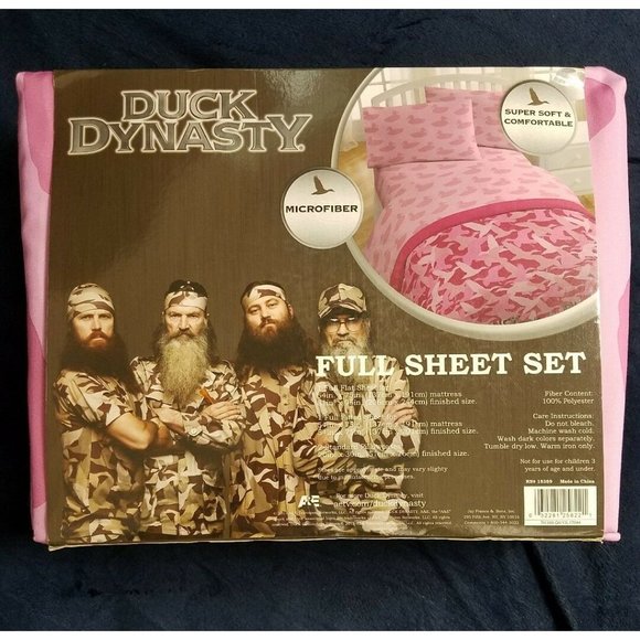 PINK camouflage full sheet set Duck Dynasty duck hunters hunting bedding camo - Picture 2 of 6